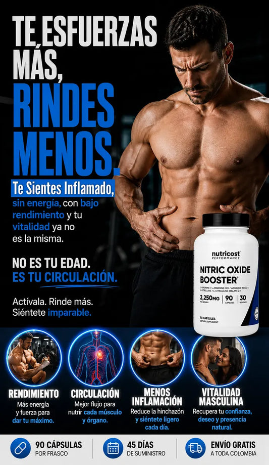 Nitric Oxide Booster™ - Apoyo Masculino, Eleva tu Desempeño