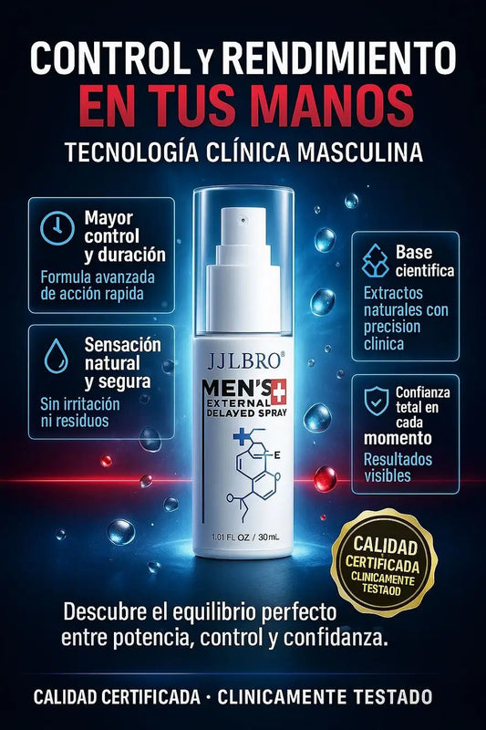 JJLBRO DelayX™️ – Spray Retardante Masculino para Durar Más