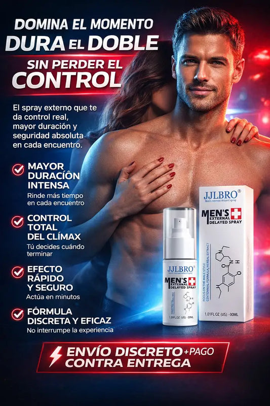JJLBRO™️ – Spray Retardante Masculino para Durar Más